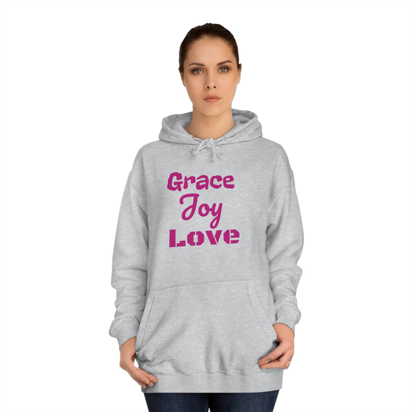 Grace Joy Love Unisex College Hoodie