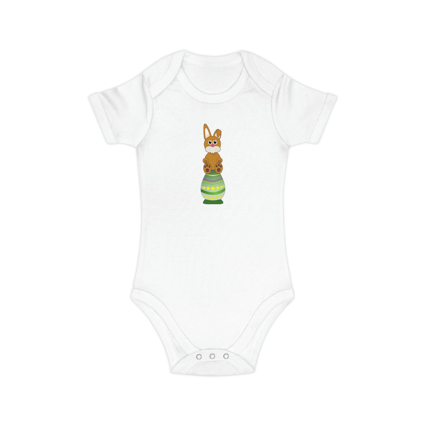 Easter Bunny Combed Cotton Baby Bodysuit