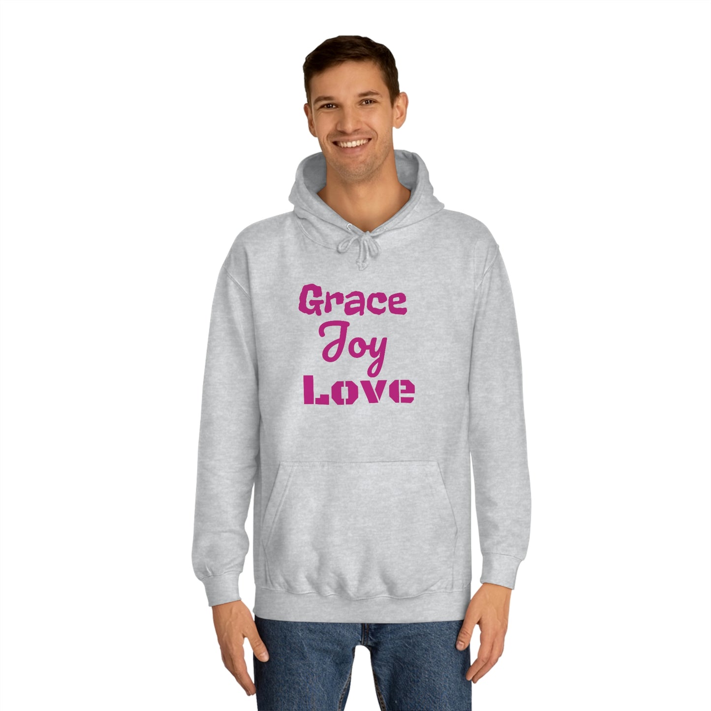 Grace Joy Love Unisex College Hoodie