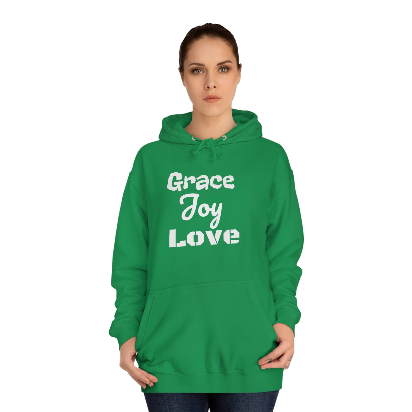 Grace Joy Love Unisex College Hoodie