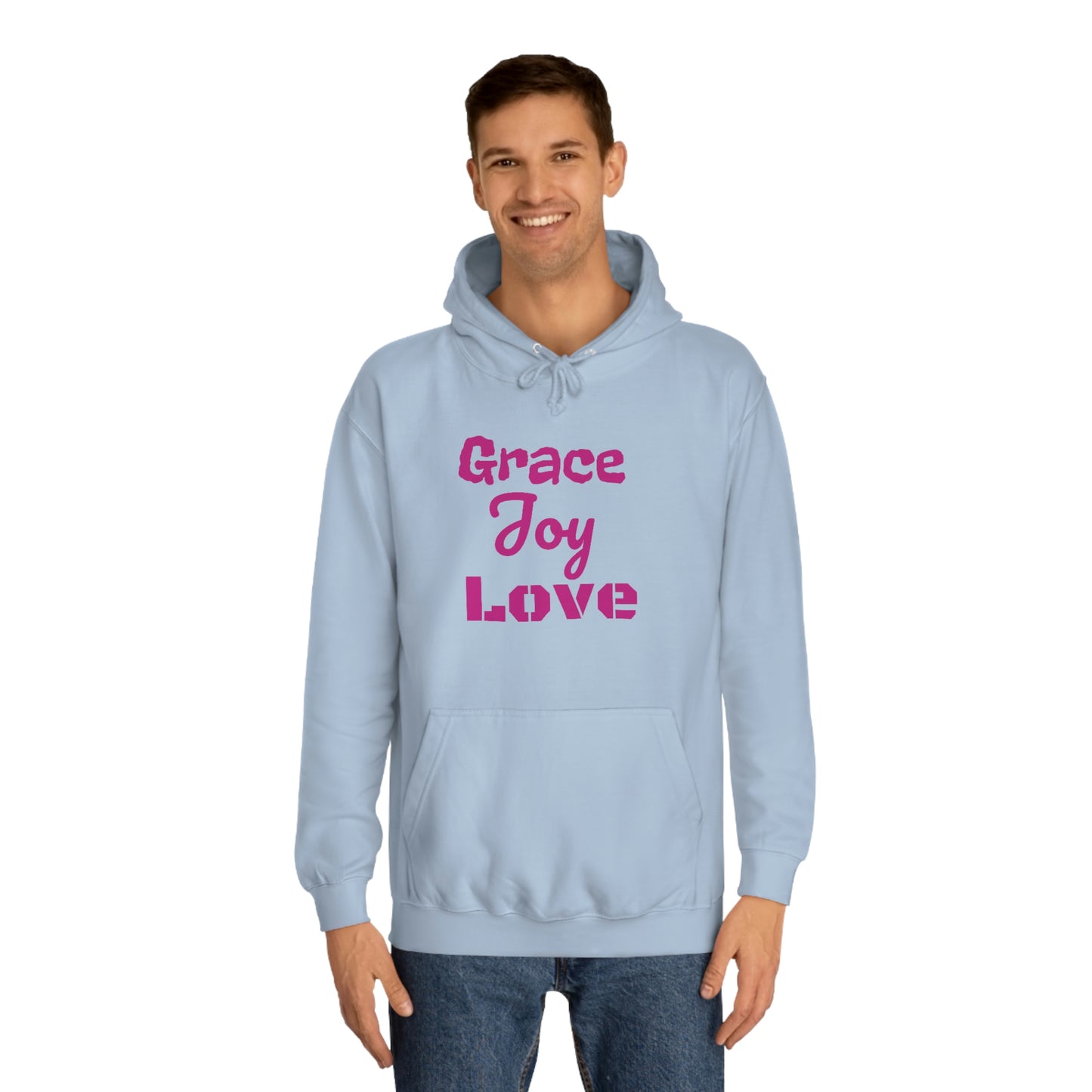 Grace Joy Love Unisex College Hoodie