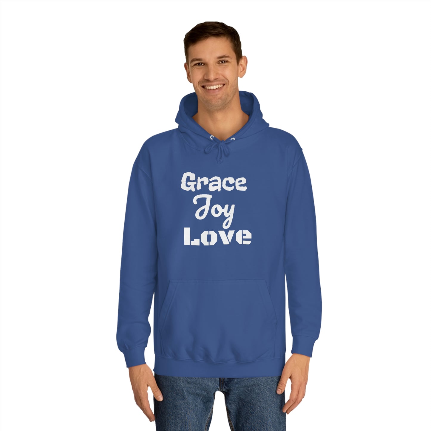 Grace Joy Love Unisex College Hoodie