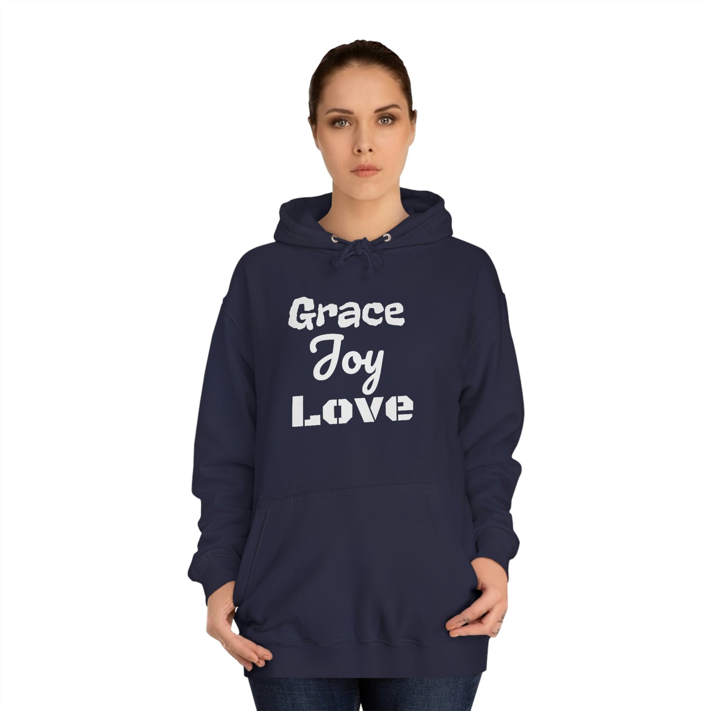 Grace Joy Love Unisex College Hoodie