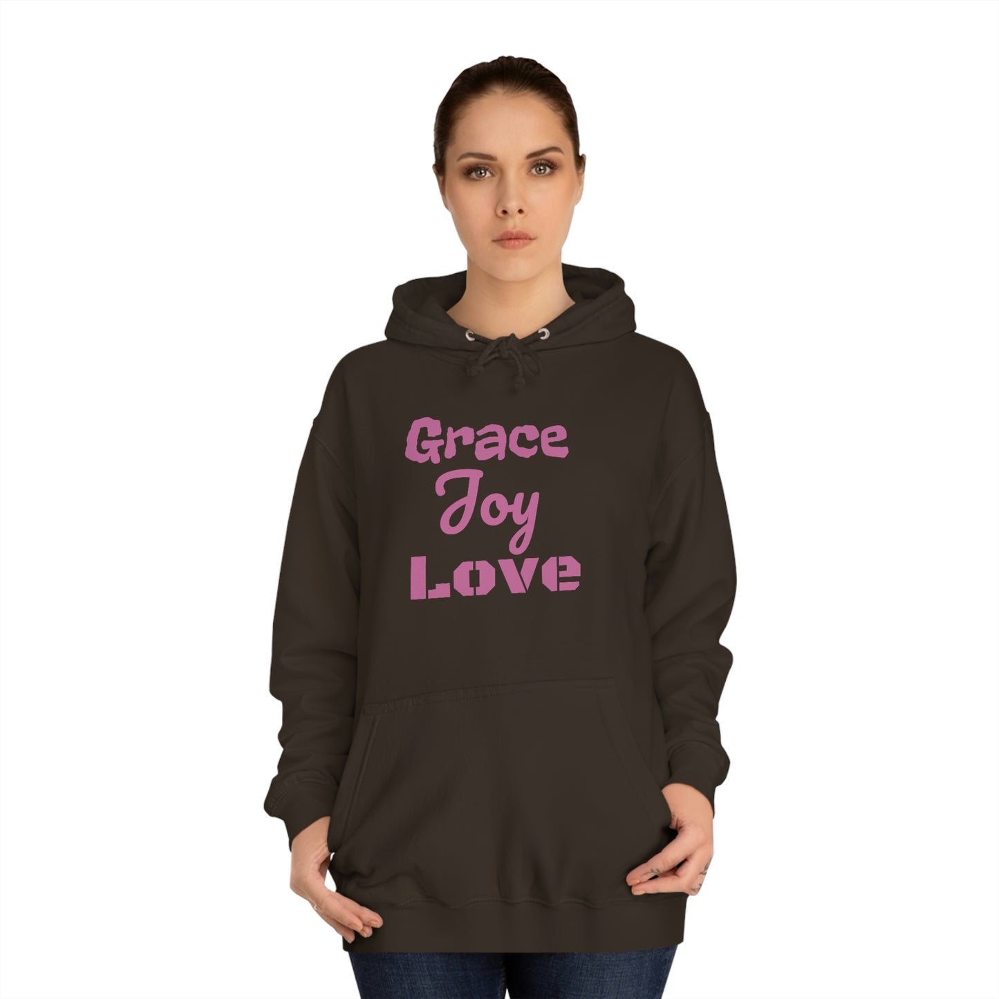 Grace Joy Love Unisex College Hoodie