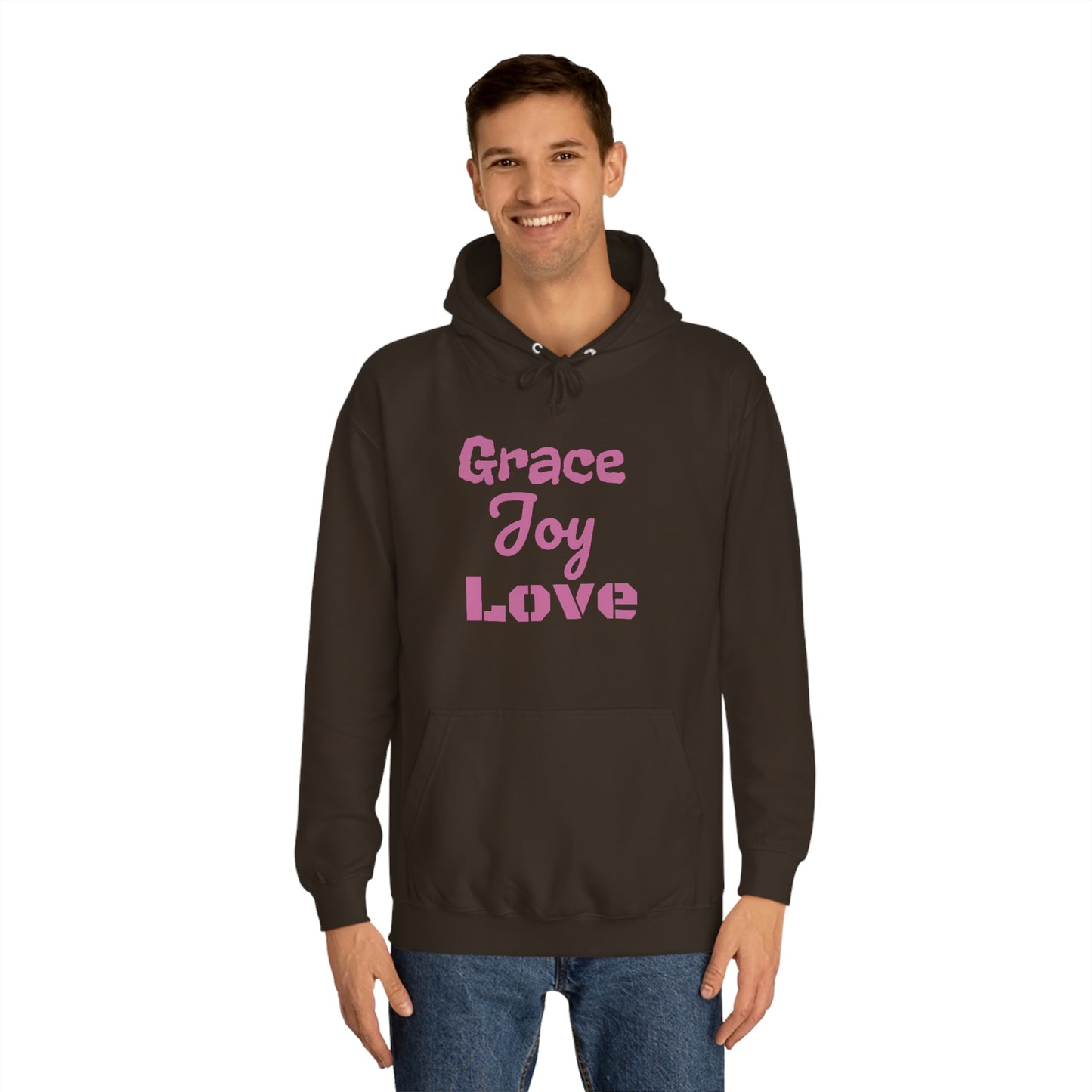 Grace Joy Love Unisex College Hoodie