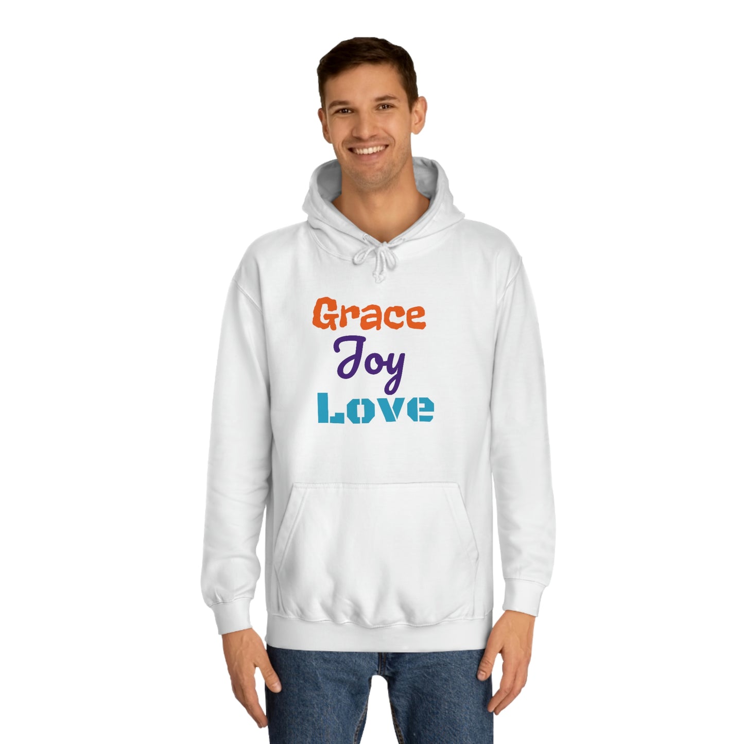 Grace Joy Love Unisex College Hoodie