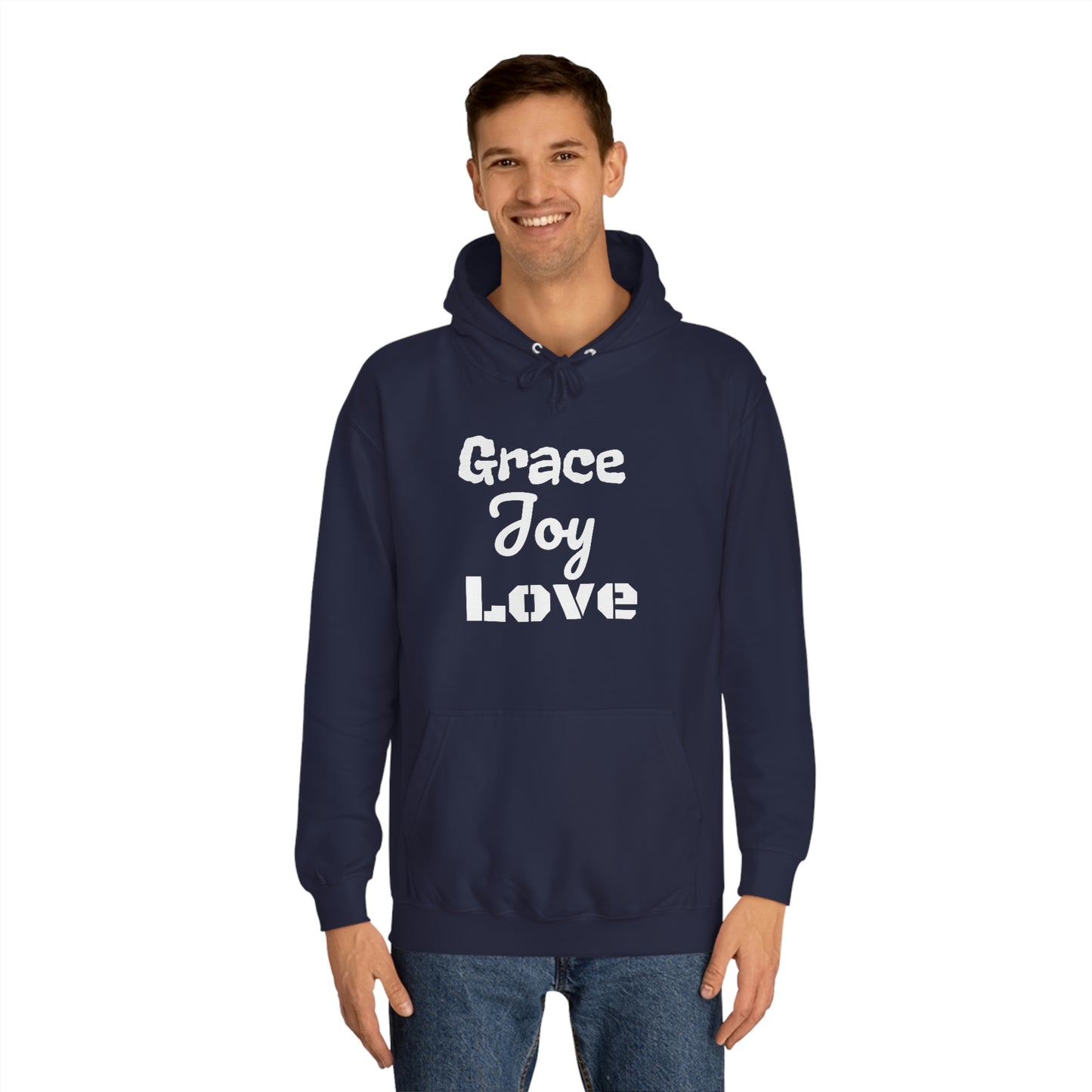 Grace Joy Love Unisex College Hoodie