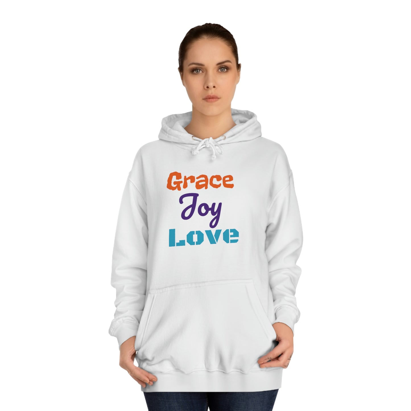 Grace Joy Love Unisex College Hoodie